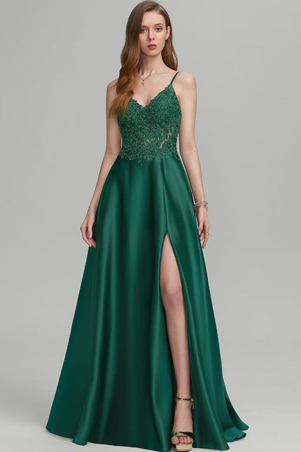 Robe de Soirée Émeraude Évanescente