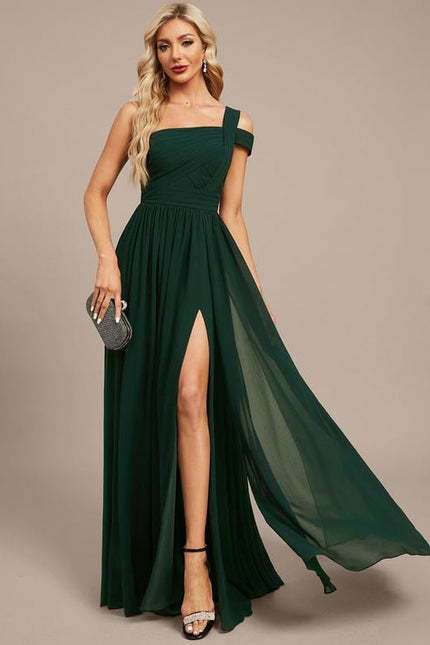 Robe de Soirée Éclat Sombre Émeraude