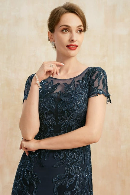 Robe de Soirée Élégance Marine Cristalline - gallery 2