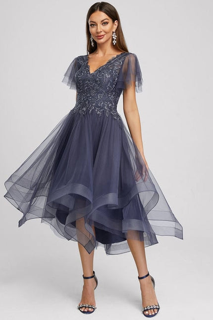Robe de Soirée Tulle Étoilé
