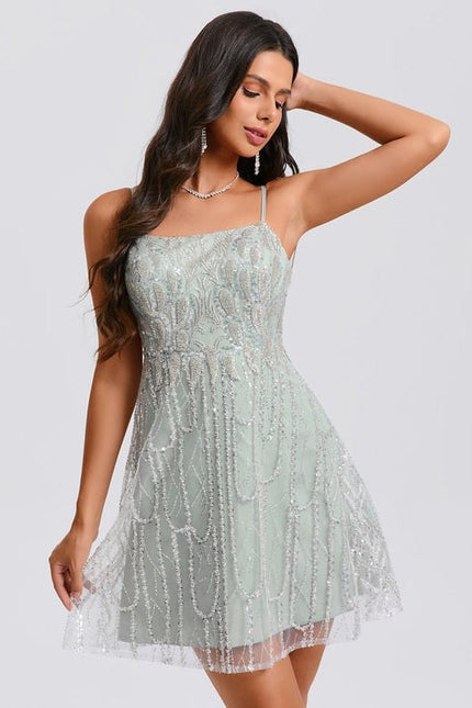 Robe de Soirée Pailletée Mint - gallery 3