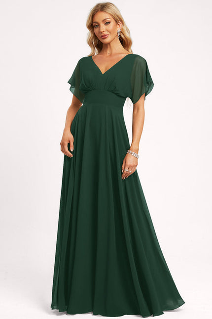 Robe de Soirée Mousseline Beige