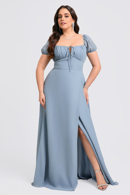 Robe de Soirée Fluide Vert Deau - gallery 9