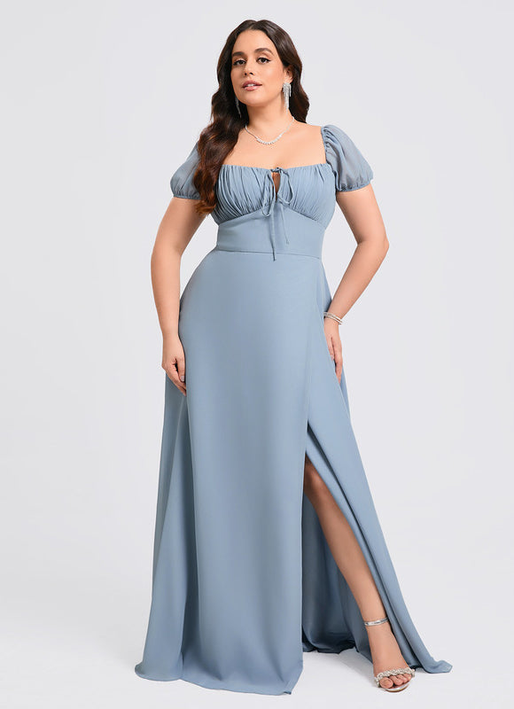 Robe de Soirée Fluide Vert Deau - gallery 9