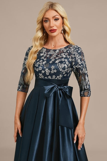 Robe de Soirée Élégante Marine - gallery 1