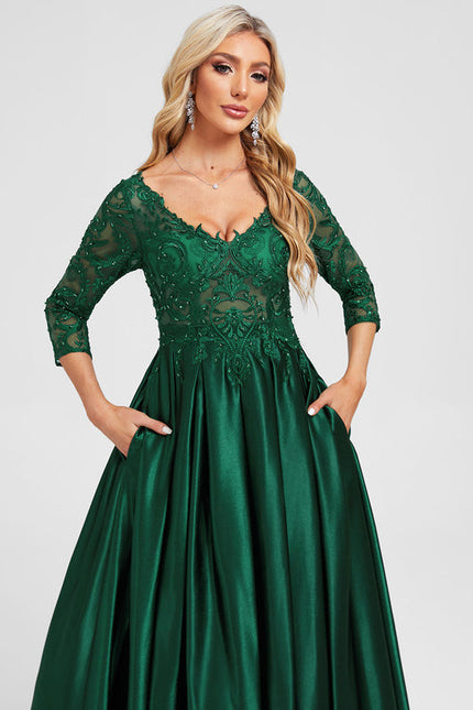Robe de Soirée Émeraude Envoûtante - gallery 1