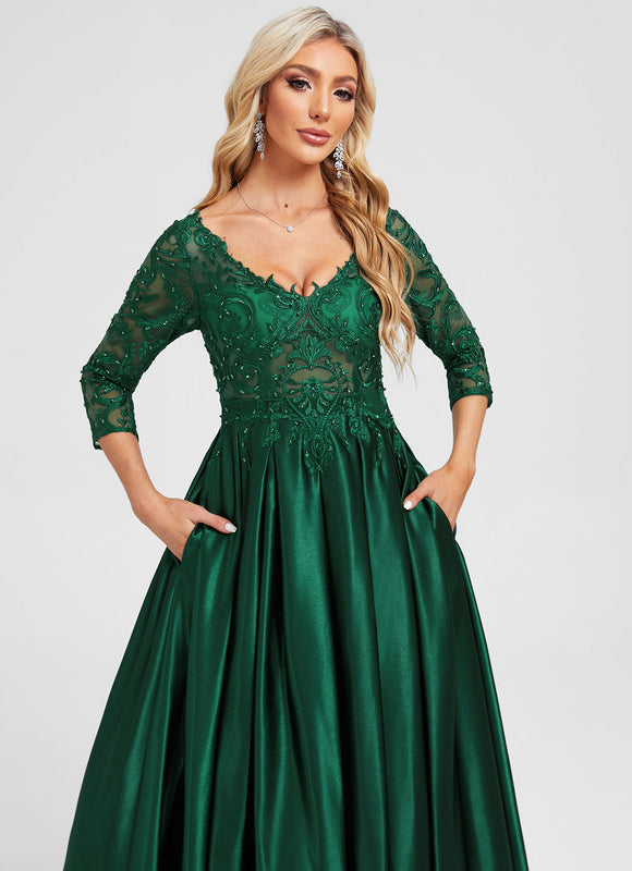 Robe de Soirée Émeraude Envoûtante - gallery 1