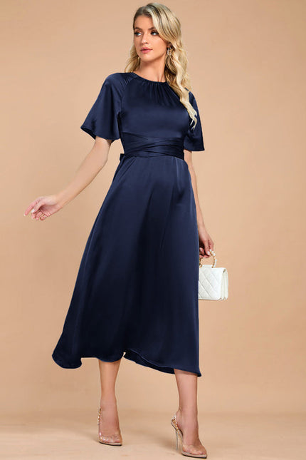 Robe de Soirée Satinée Sage - gallery 8