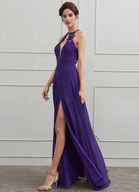 Robe de Soirée Violet Mystique