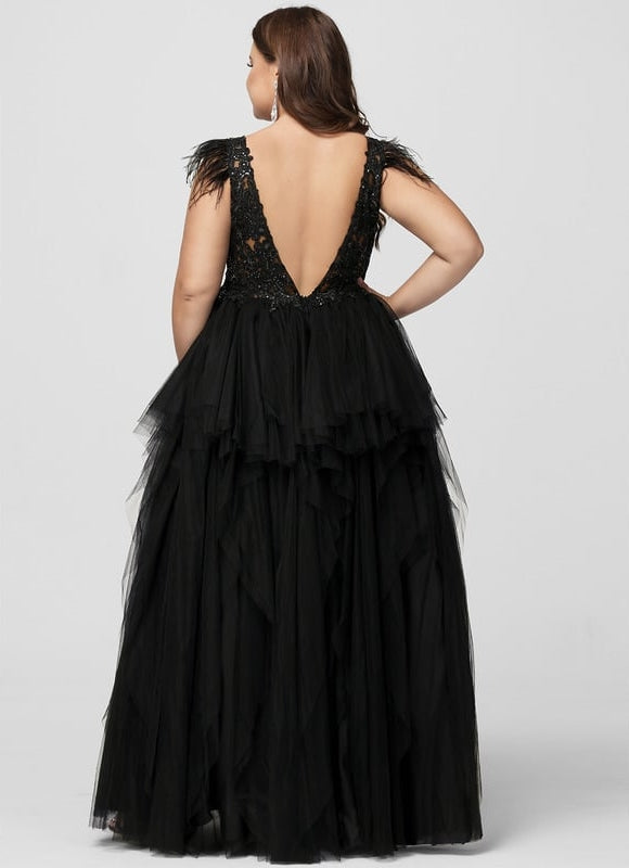 Robe De Soirée Plume Longue - gallery 7