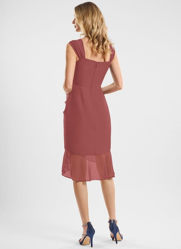 Robe de Soirée Mousseline Frisée - gallery 1