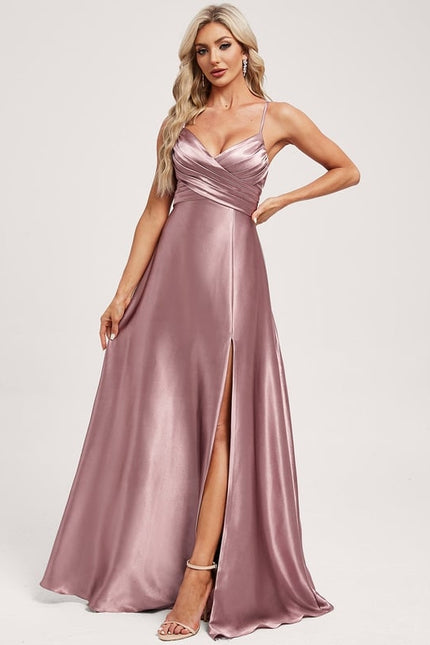 Robe de Soirée Dorée Fluide - gallery 2