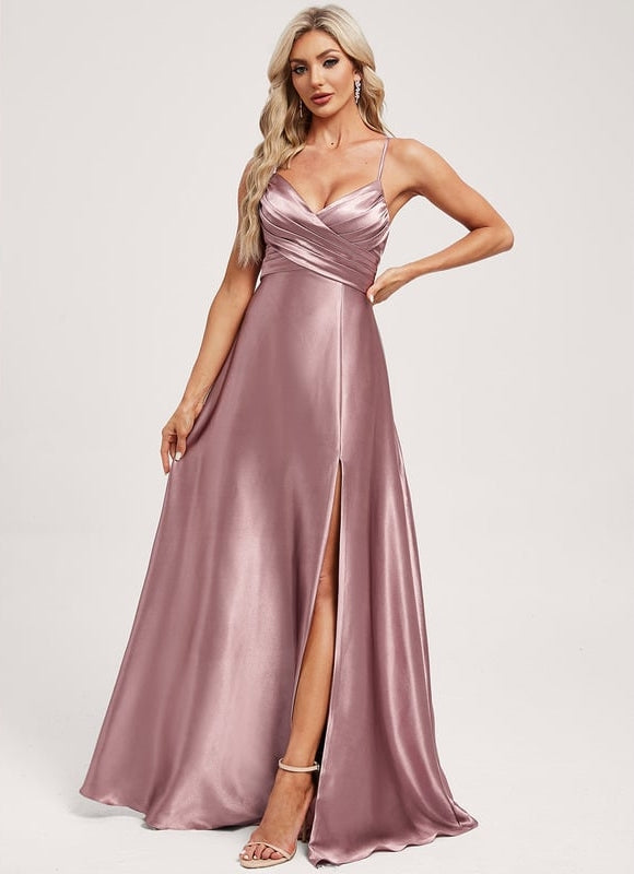 Robe de Soirée Dorée Fluide - gallery 2