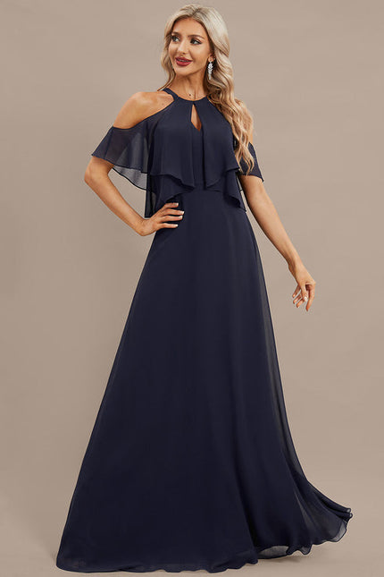 Robe de Soirée Nuit Marine Éthérée - gallery 5