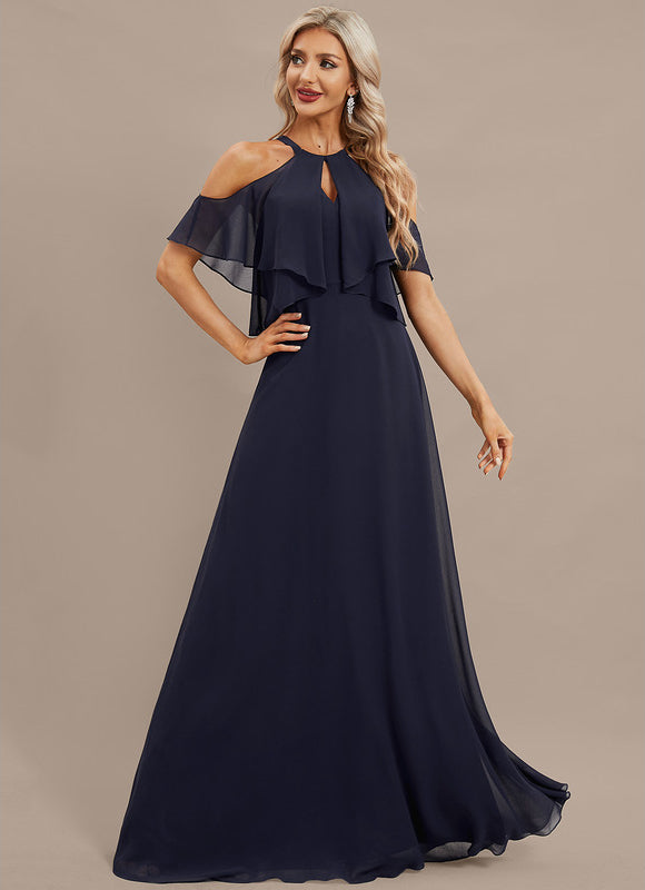 Robe de Soirée Nuit Marine Éthérée - gallery 5
