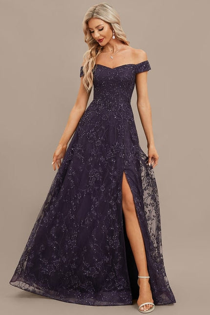 Robe de Soirée Satin Nuit Mystique