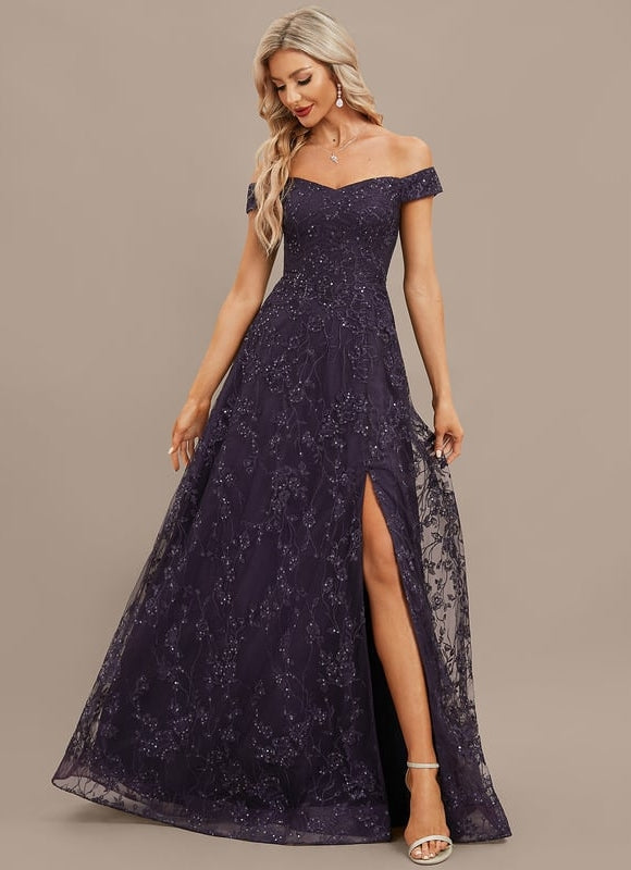 Robe de Soirée Satin Nuit Mystique
