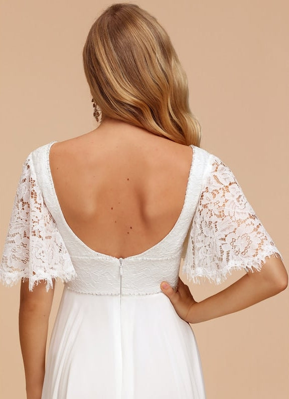 Robe de Soirée Vaporeuse Écrue - gallery 4