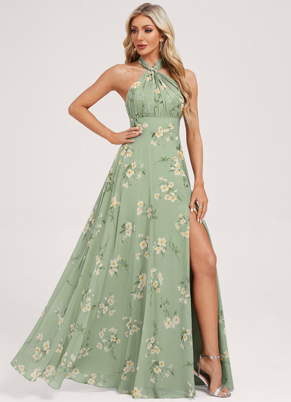 Robe de Soirée Bordeaux Fluide - gallery 5