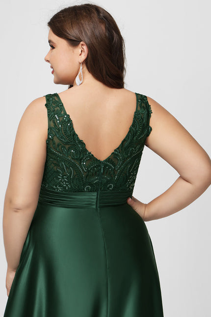 Robe de Soirée Élégance Satinée Émeraude - gallery 9
