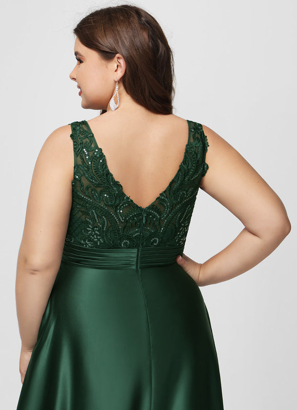 Robe de Soirée Élégance Satinée Émeraude - gallery 9