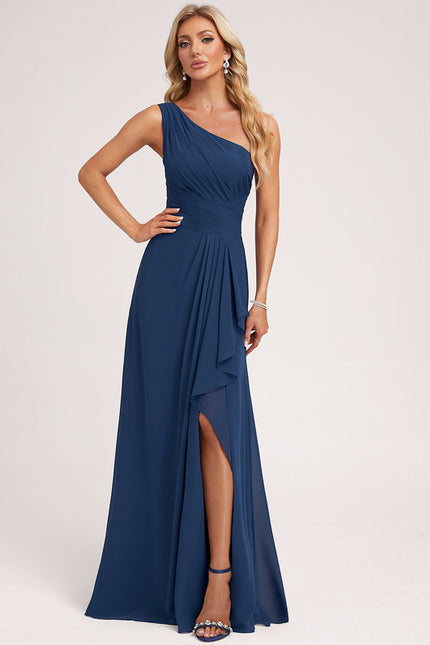 Robe de Soirée Asymétrique Fluide