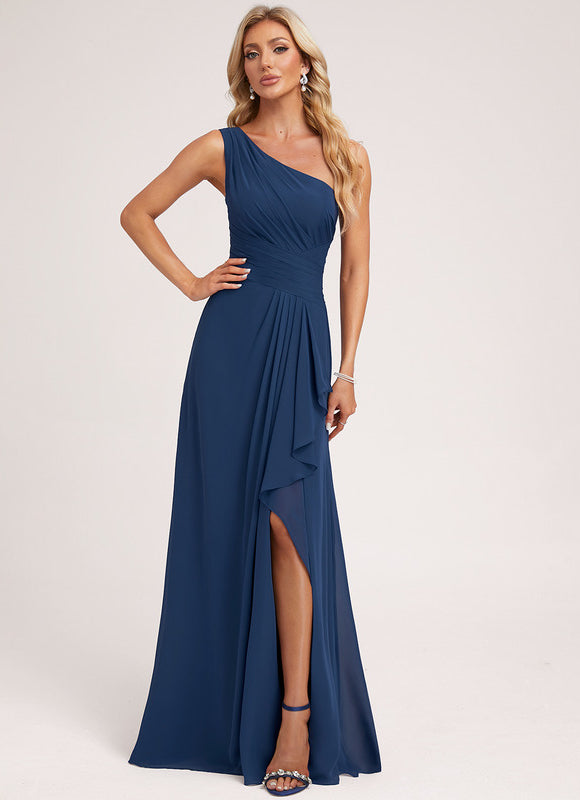 Robe de Soirée Asymétrique Fluide