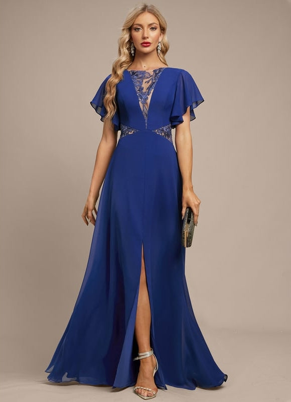 Robe de Soirée Nuit Azur Mystique