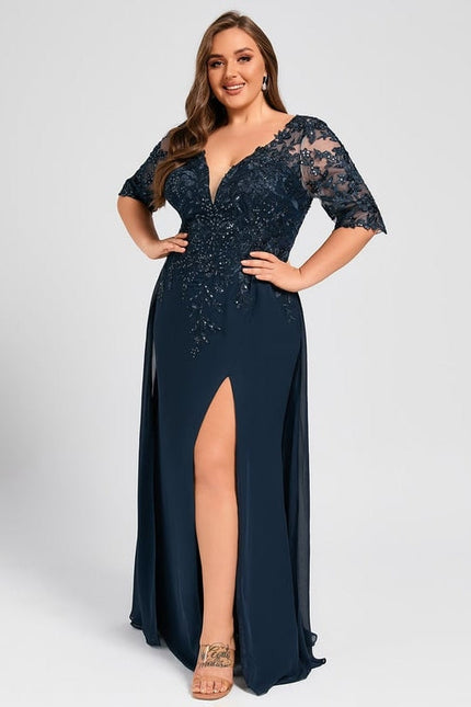 Robe de Soirée Velours Ébène - gallery 7