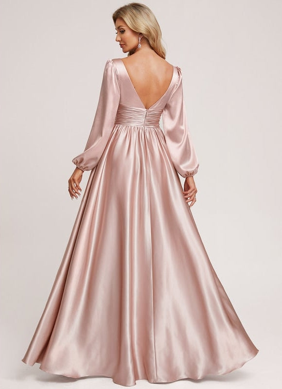 Robe de Soirée Dorée Fluide - gallery 2