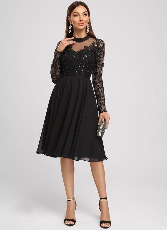 Robe de Soirée Capeline Élégante - gallery 2