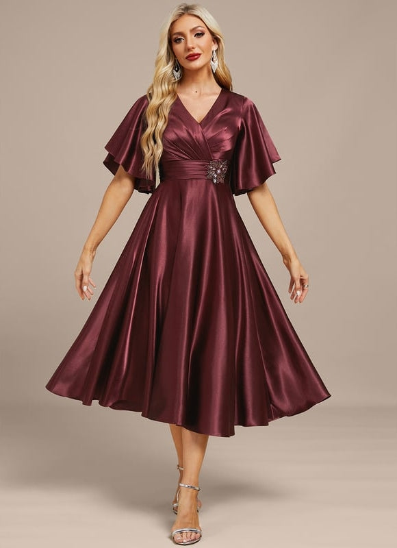 Robe de Soirée Bordeaux Chic - gallery 2