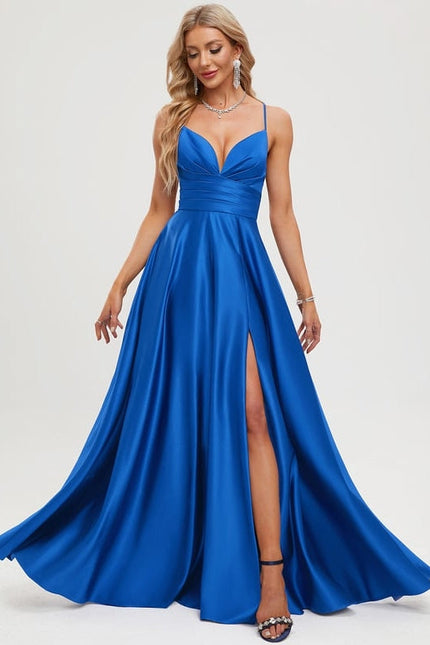 Robe de Soirée Satinée Rubis