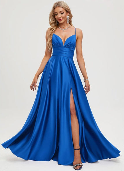 Robe de Soirée Satinée Rubis