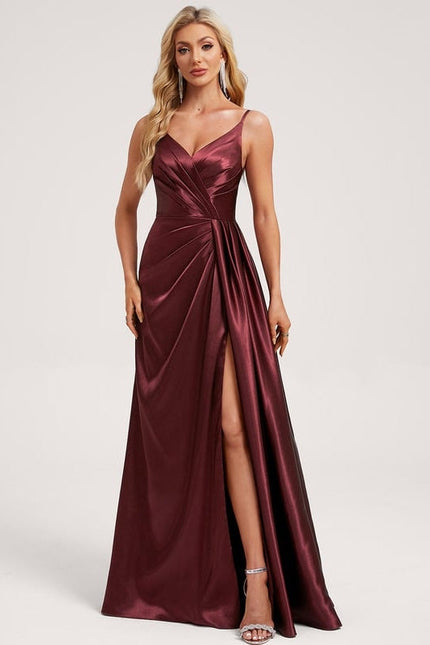 Robe de Soirée Satin Vert Pâle