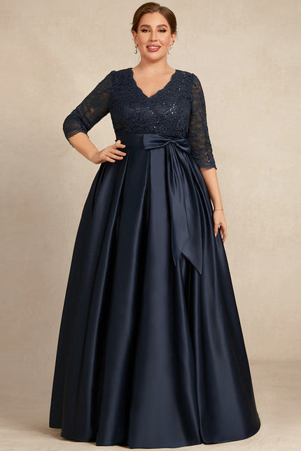 Robe de Soirée Satinée Étoilée - gallery 7
