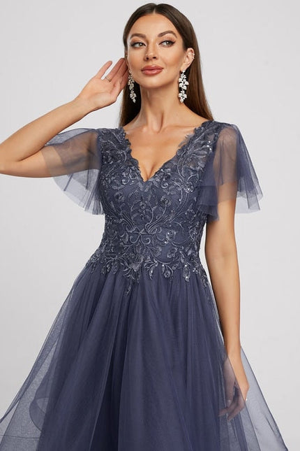 Robe de Soirée Tulle Étoilé - gallery 1