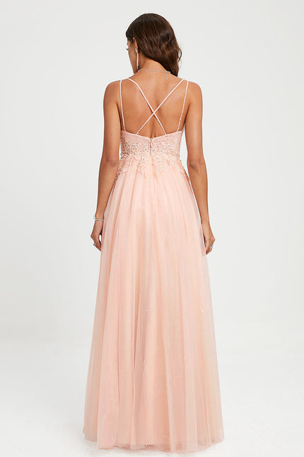 Robe de Soirée Éclat Poudré - gallery 1