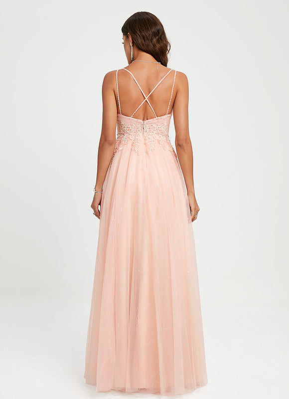 Robe de Soirée Éclat Poudré - gallery 1