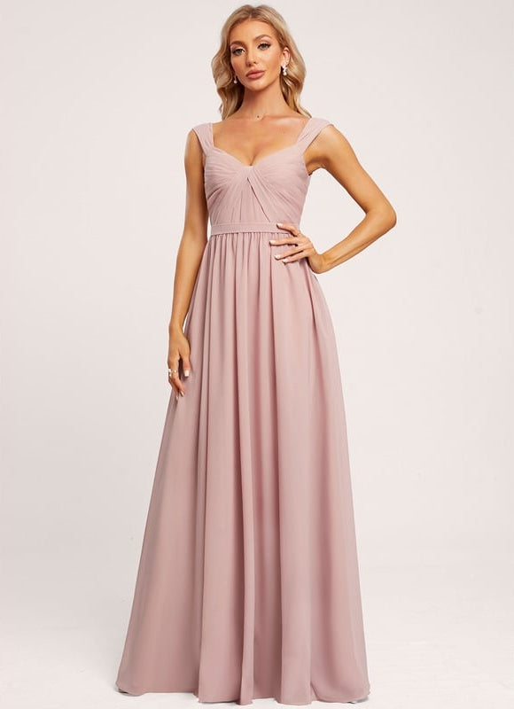 Robe de Soirée Aube Satinée - gallery 1