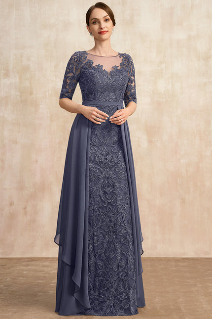 Robe de Soirée Élégance Marine Cristalline - gallery 1