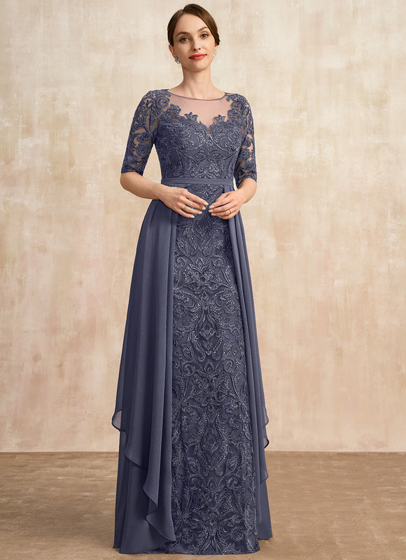Robe de Soirée Élégance Marine Cristalline - gallery 1