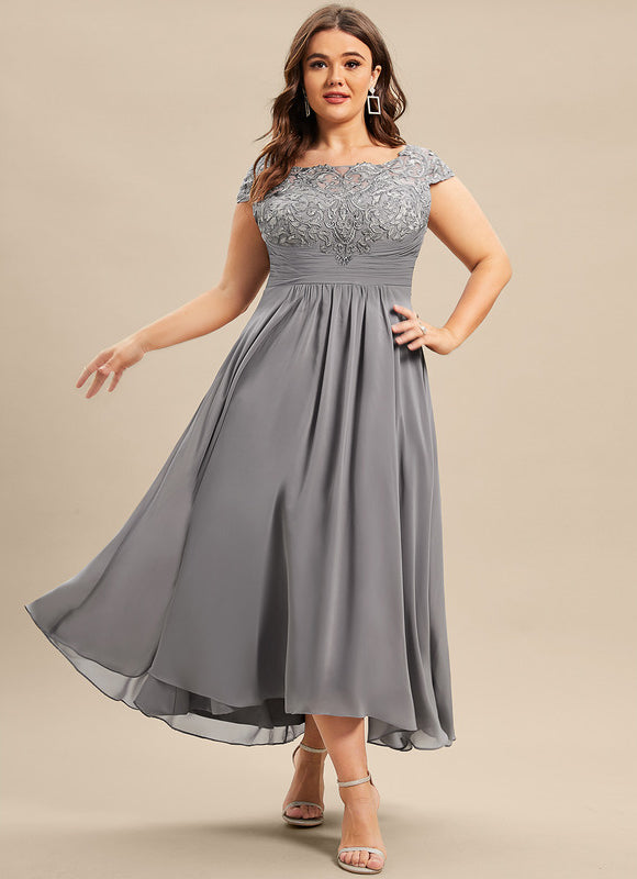 Robe de Soirée Gris Élégant Couture - gallery 4