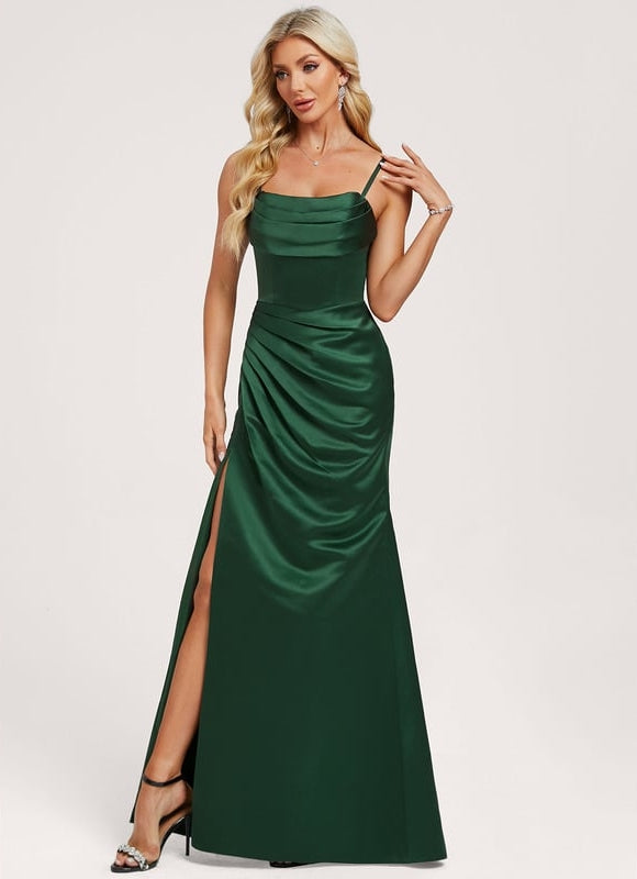 Robe de Soirée Satin Drapée - gallery 2