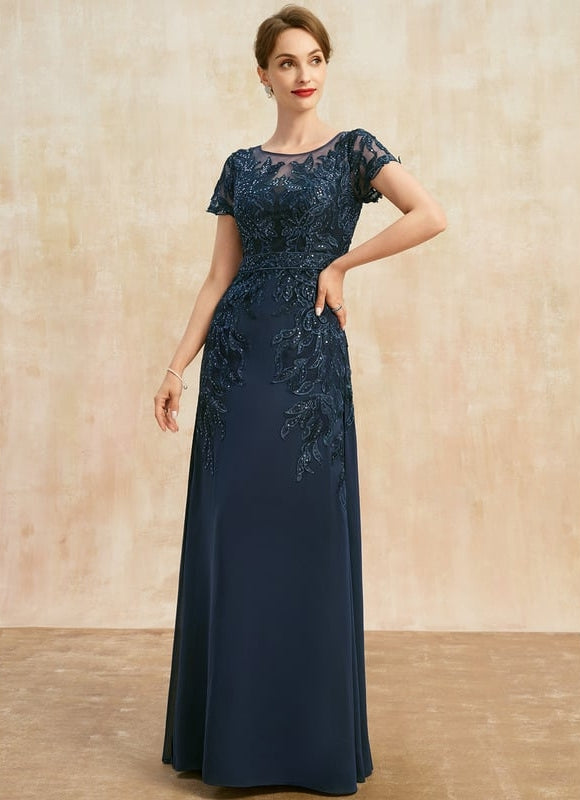 Robe de Soirée Élégance Marine Cristalline - gallery 3