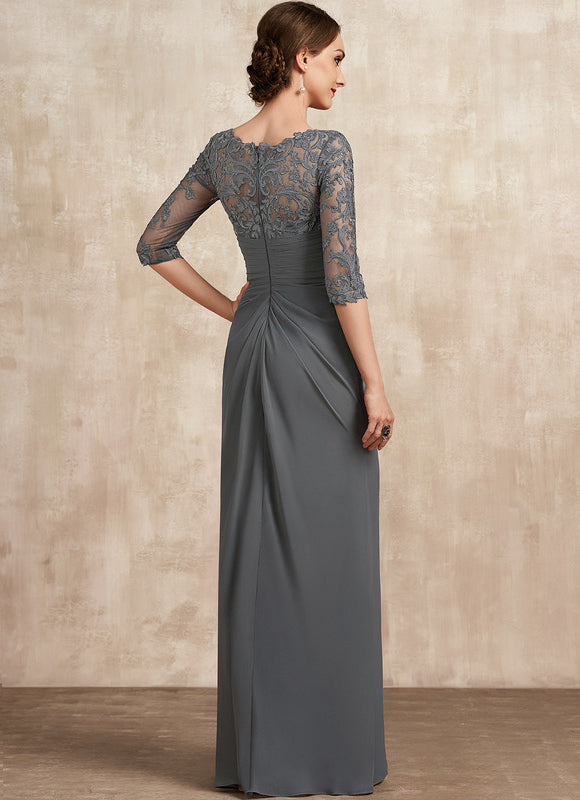 Robe de Soirée Gris Élégance Satiné - gallery 4