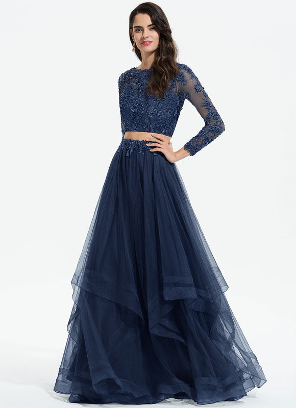 Robe de Soirée Rêve Poudré Tulle - gallery 1