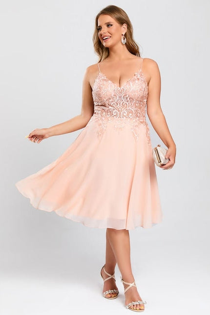 Robe de Soirée Pêche Éclatante - gallery 5