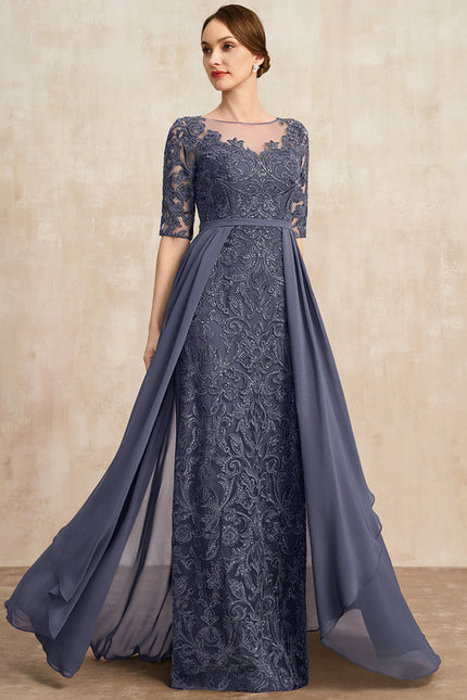 Robe de Soirée Élégance Marine Cristalline