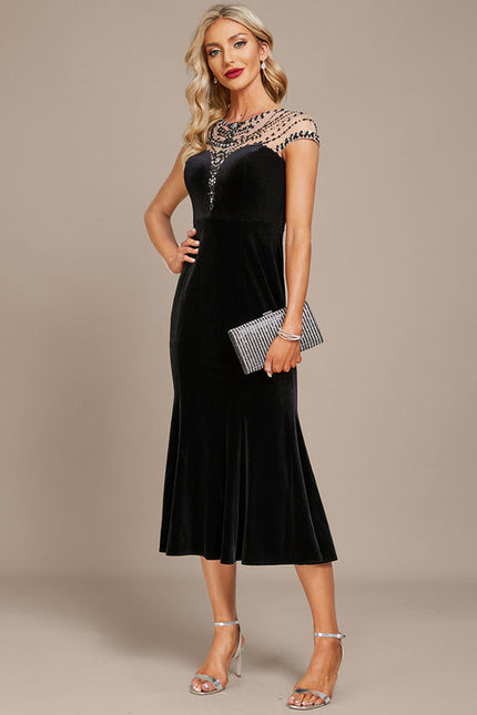 Robe de Soirée Velours Éclat Noir